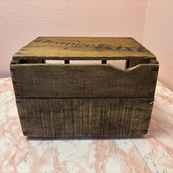 Antique Kist Soda Wooden Crate Advertising Storage 14x12x9.5 Inch - Picture 8 of 8